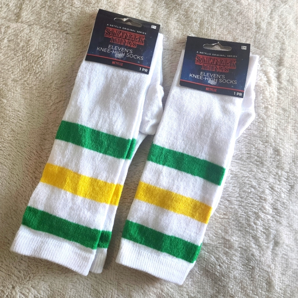 Lot of 2 Stranger Things Eleven's Knee-High Socks Netflix Merchandise